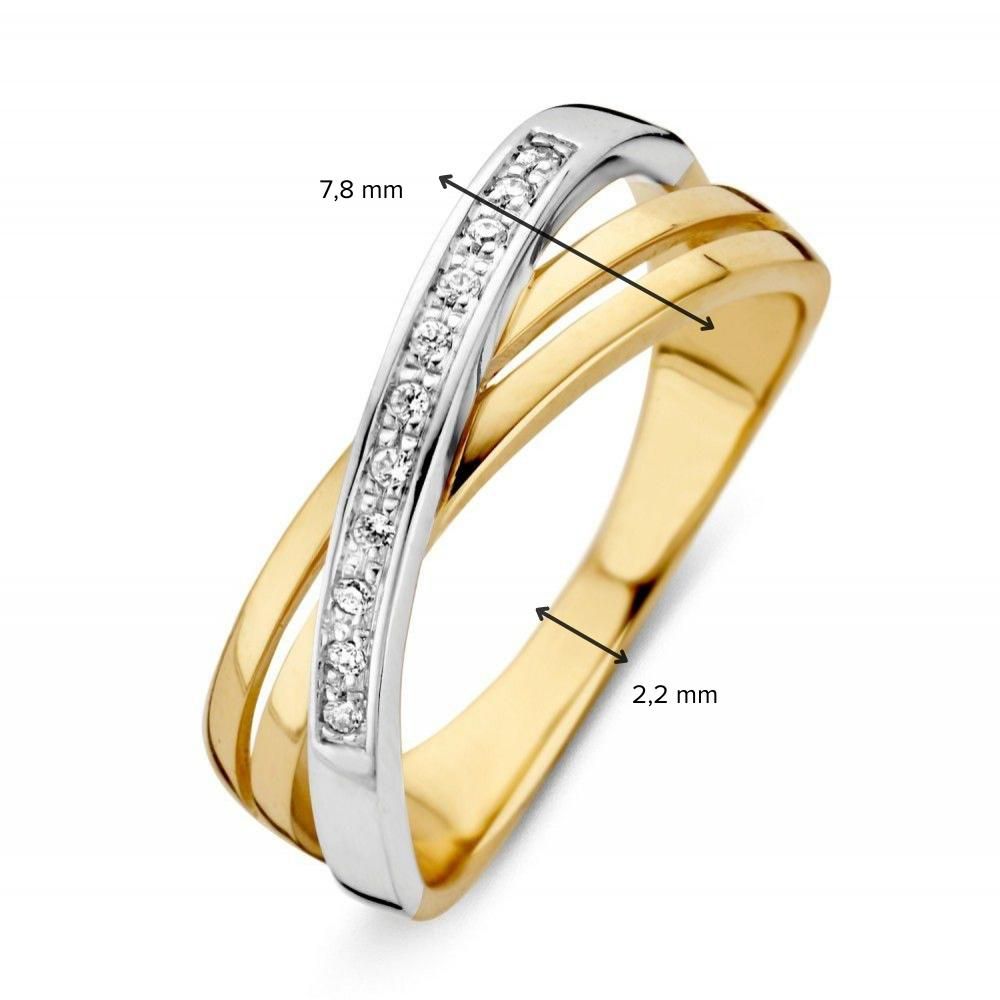 Ring bicolor zirkonia