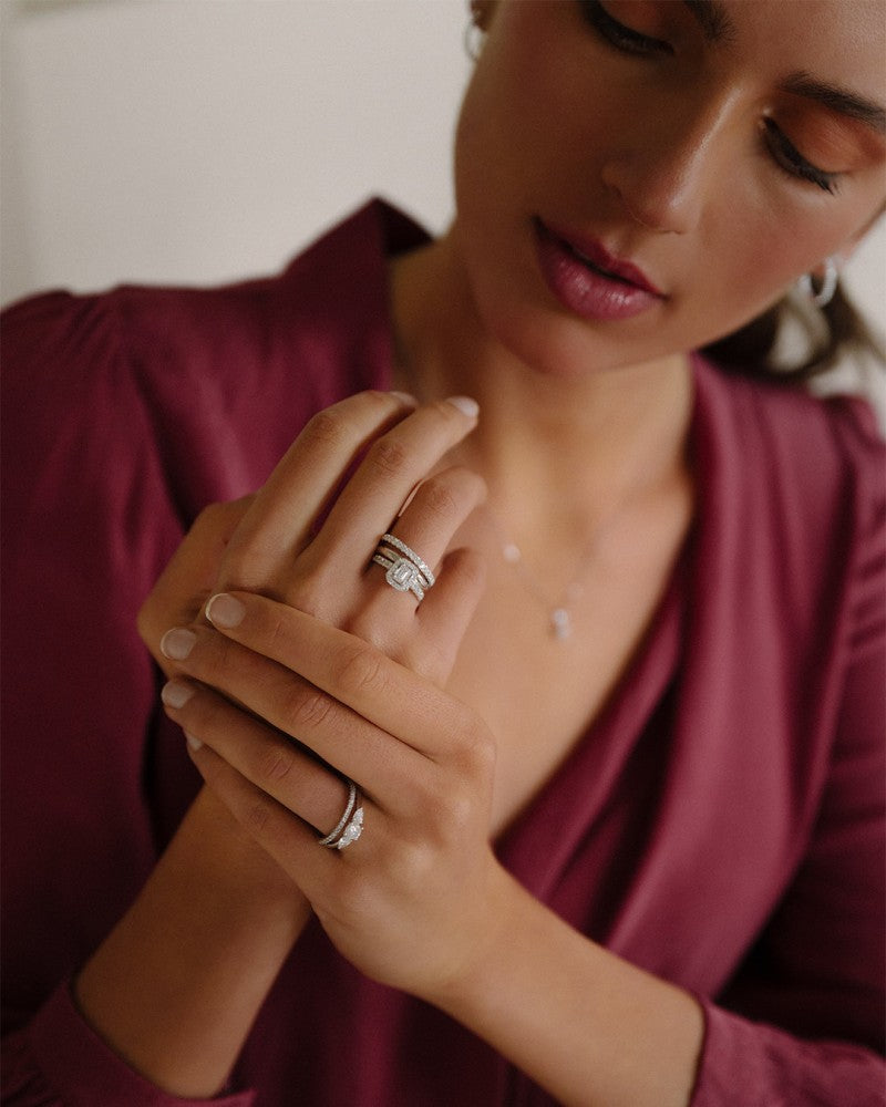 Ring Bowie 3mm witgoud