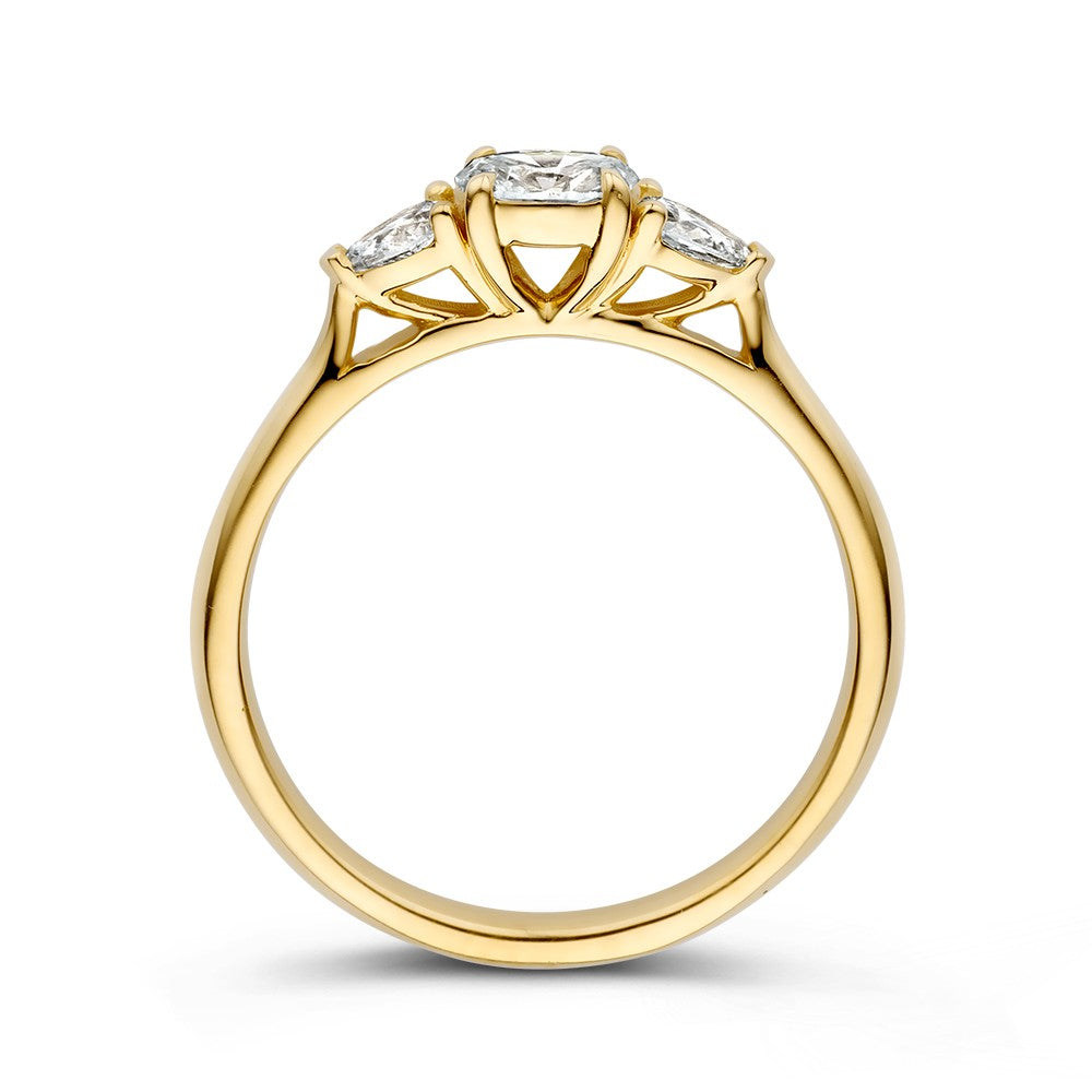 Ring geel diamant 0.50 crt.