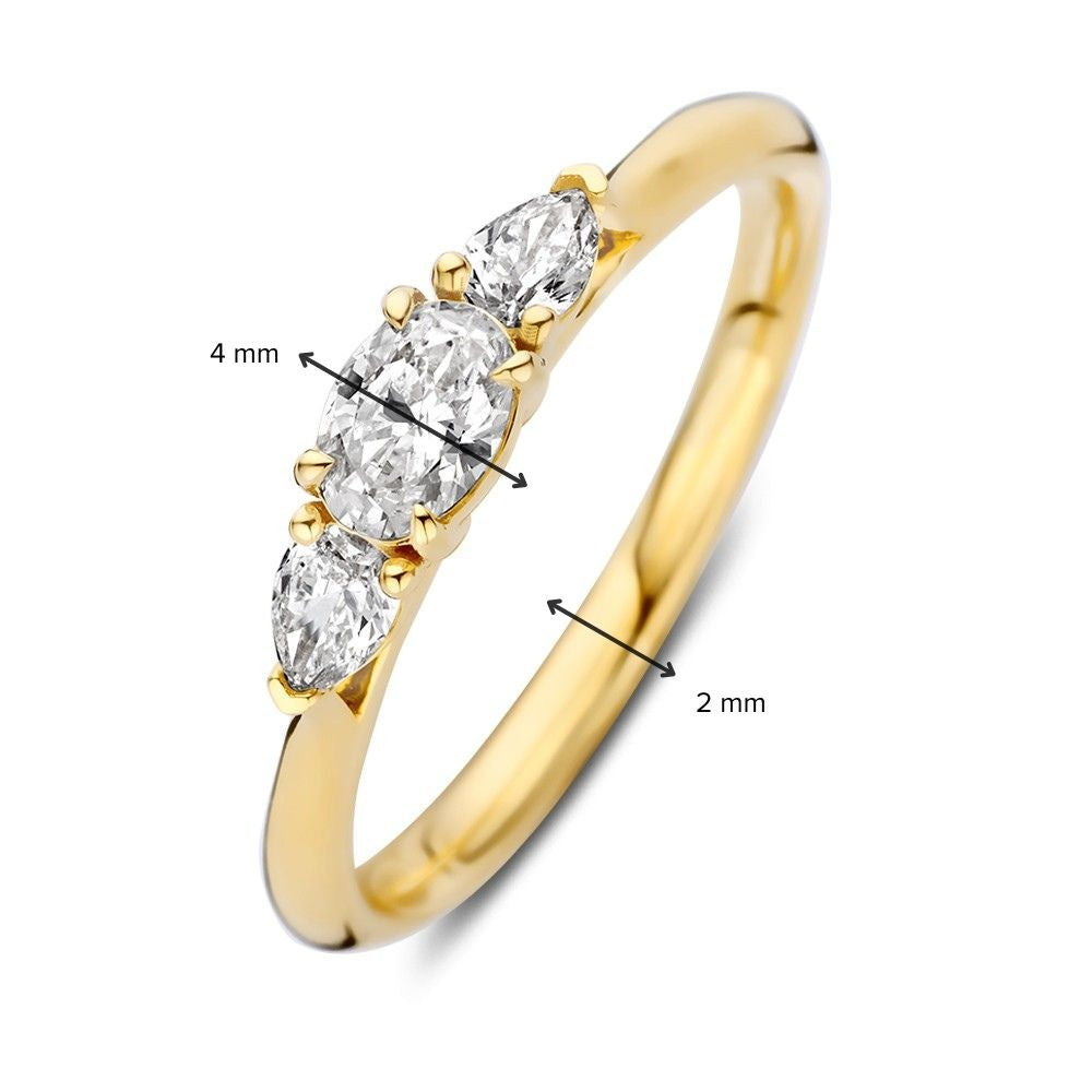 Ring geel diamant 0.50 crt.