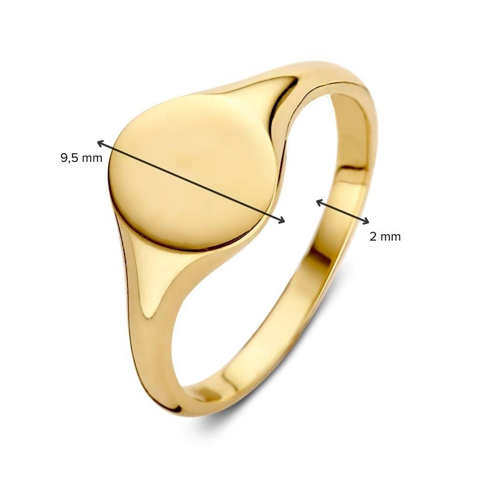 De Elegant Geelgouden Damesring in 14 Karaat Goud van Excellent Jewelry heeft een tijdloos, minimalistisch ontwerp en biedt dankzij het hoogwaardige geelgoud een elegante uitstraling.