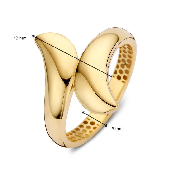 Opvallende Geelgouden Ring met Speels Design – Een Vleugje Verfijnde Stijl