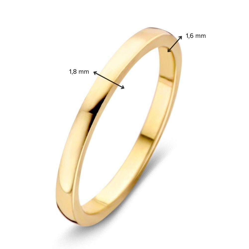 Fijne Geelgouden Ring – Subtiele Elegantie in 14 Karaat Goud