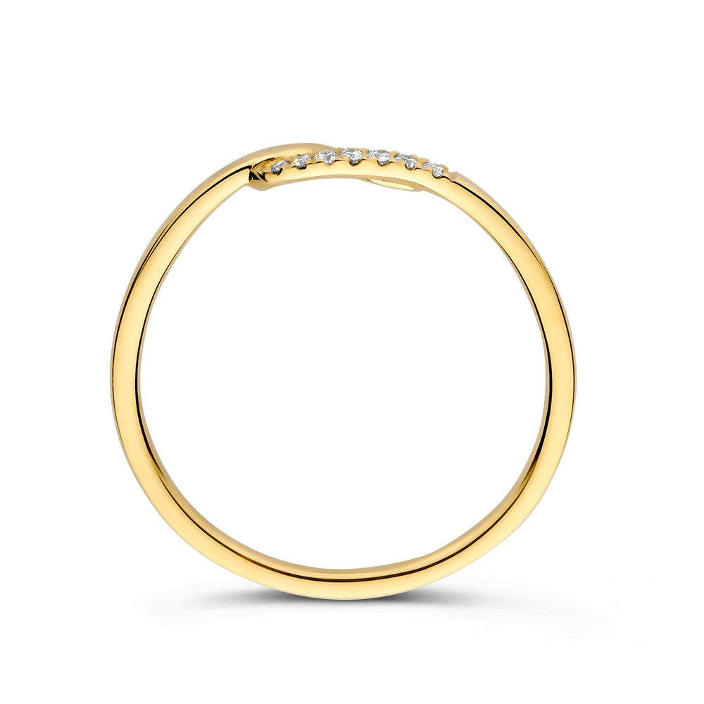 Ring geelgoud briljant 0.06 crt.