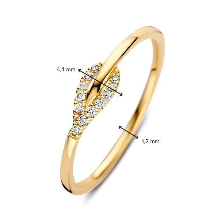 Ring geelgoud briljant 0.06 crt.