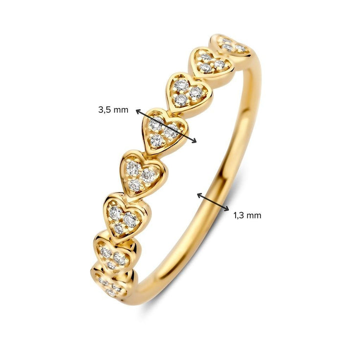 Ring geelgoud briljant 0.10 crt.