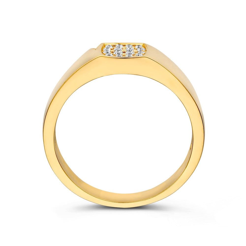 Ring geelgoud briljant 0.12 crt.