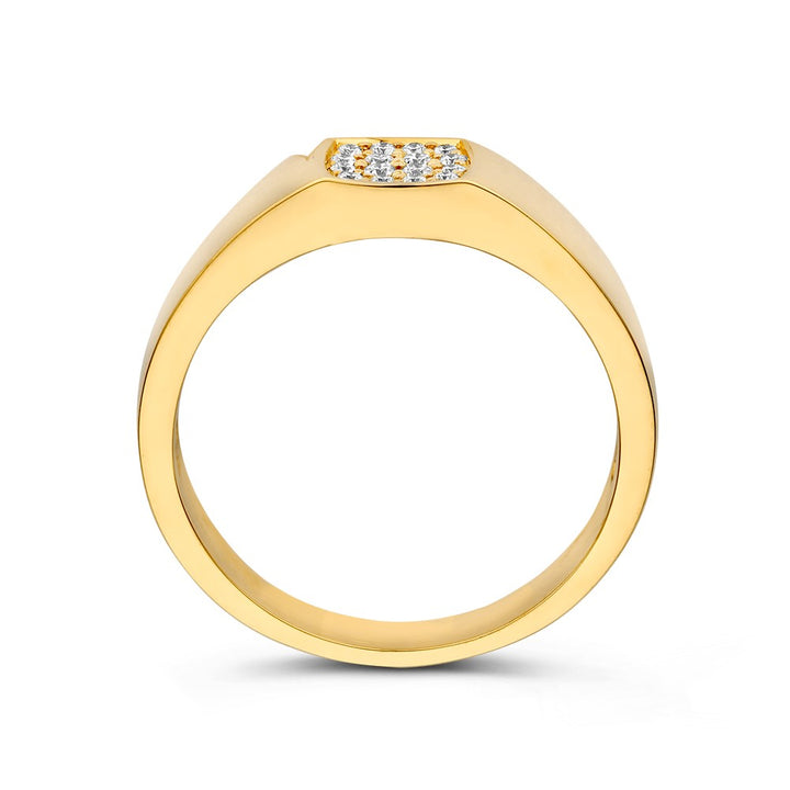 Ring geelgoud briljant 0.12 crt.
