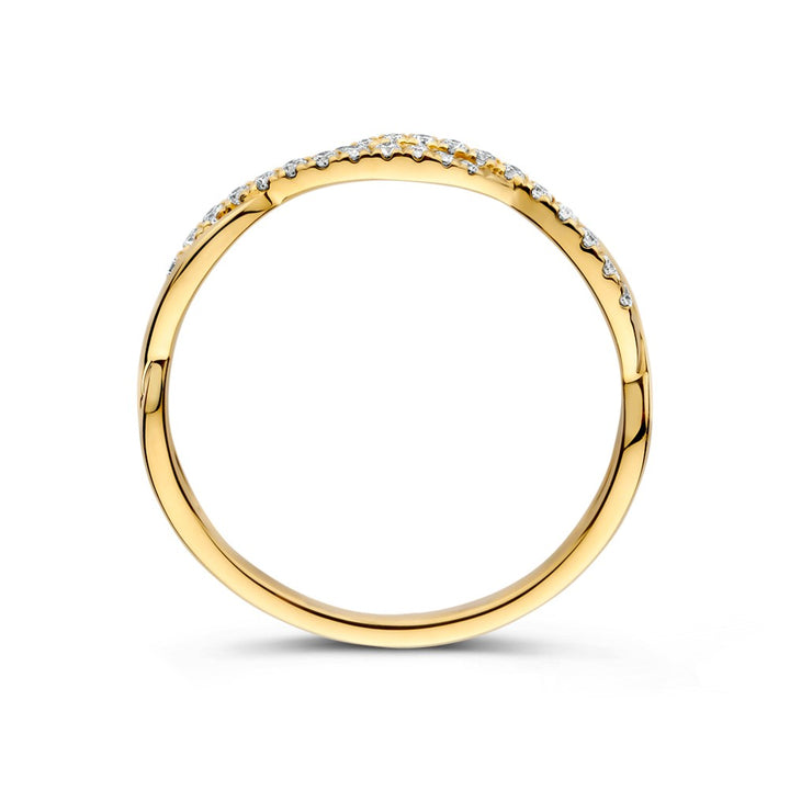 Ring geelgoud briljant 0.13 crt.