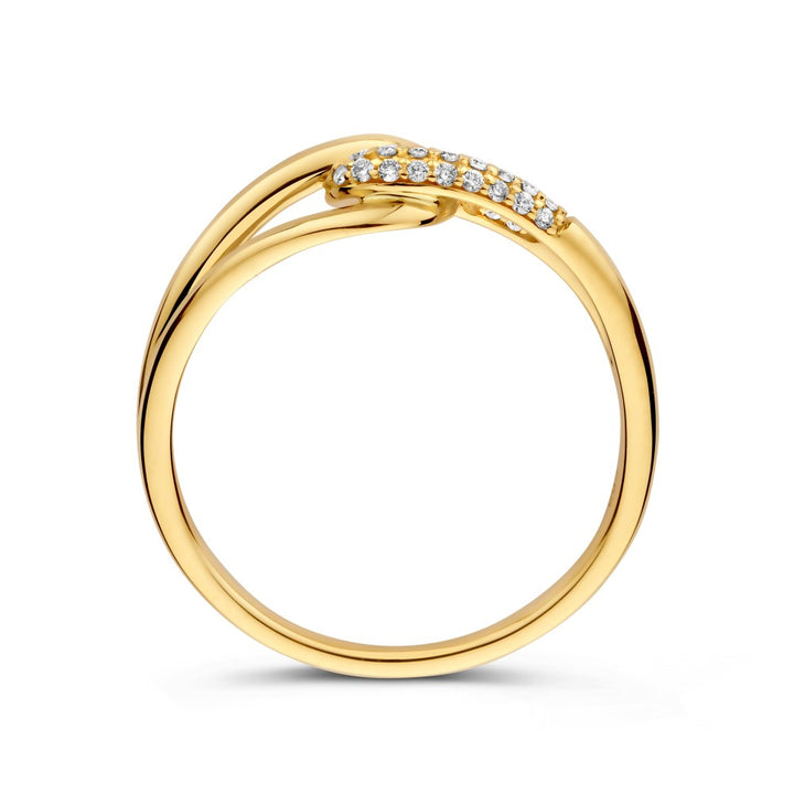 Ring geelgoud briljant 0.14 crt.