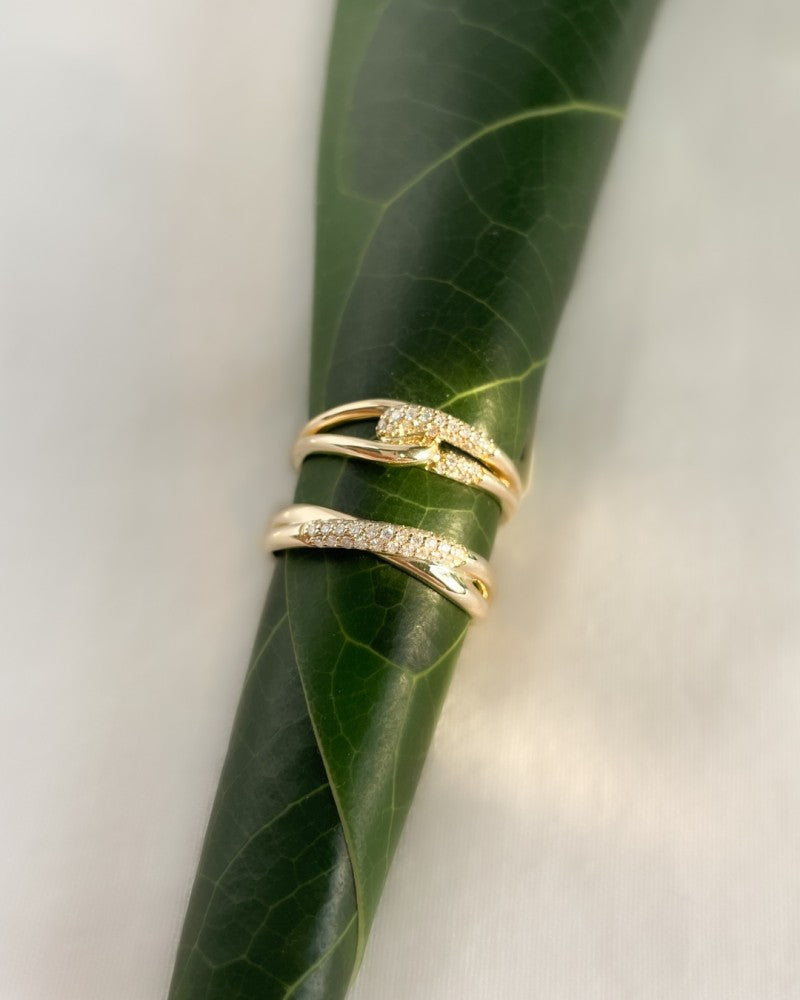 Ring geelgoud briljant 0.14 crt.