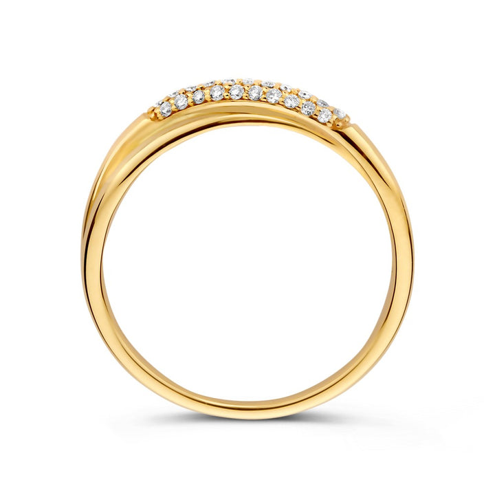 Ring geelgoud briljant 0.15 crt.