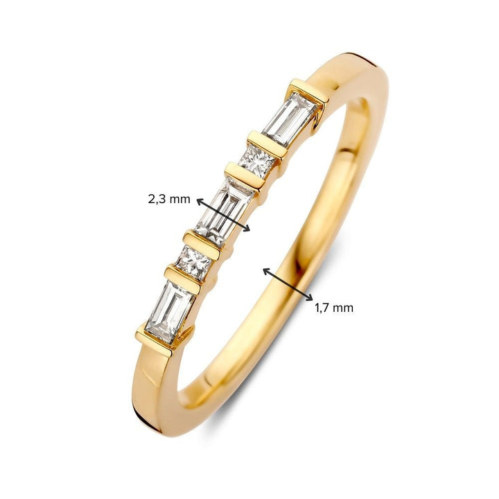 Ring geelgoud briljant 0.20 crt.