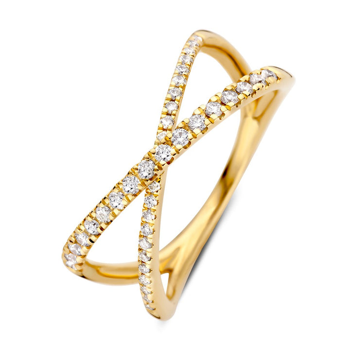 Ring geelgoud briljant 0.30 crt.