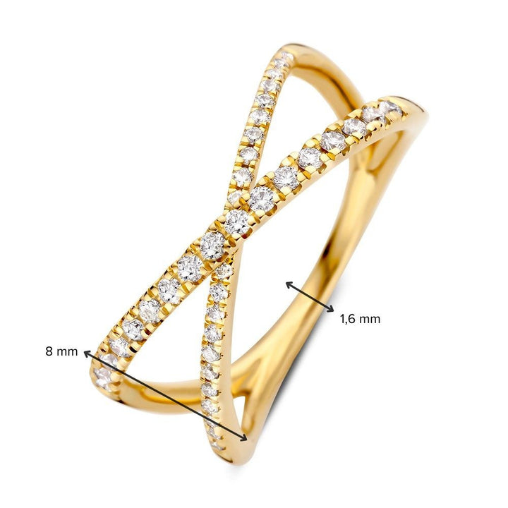 Ring geelgoud briljant 0.30 crt.