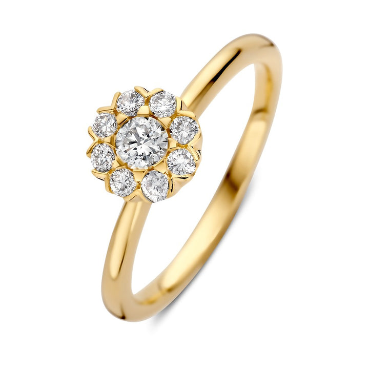 Ring geelgoud briljant 0.41 crt.