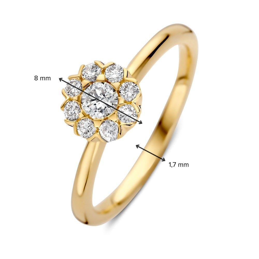 Ring geelgoud briljant 0.41 crt.