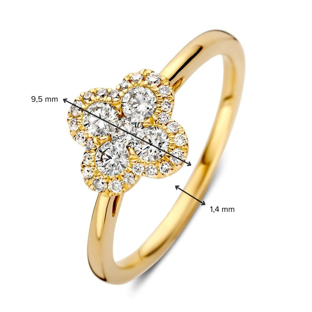 Ring geelgoud briljant 0.48 crt.