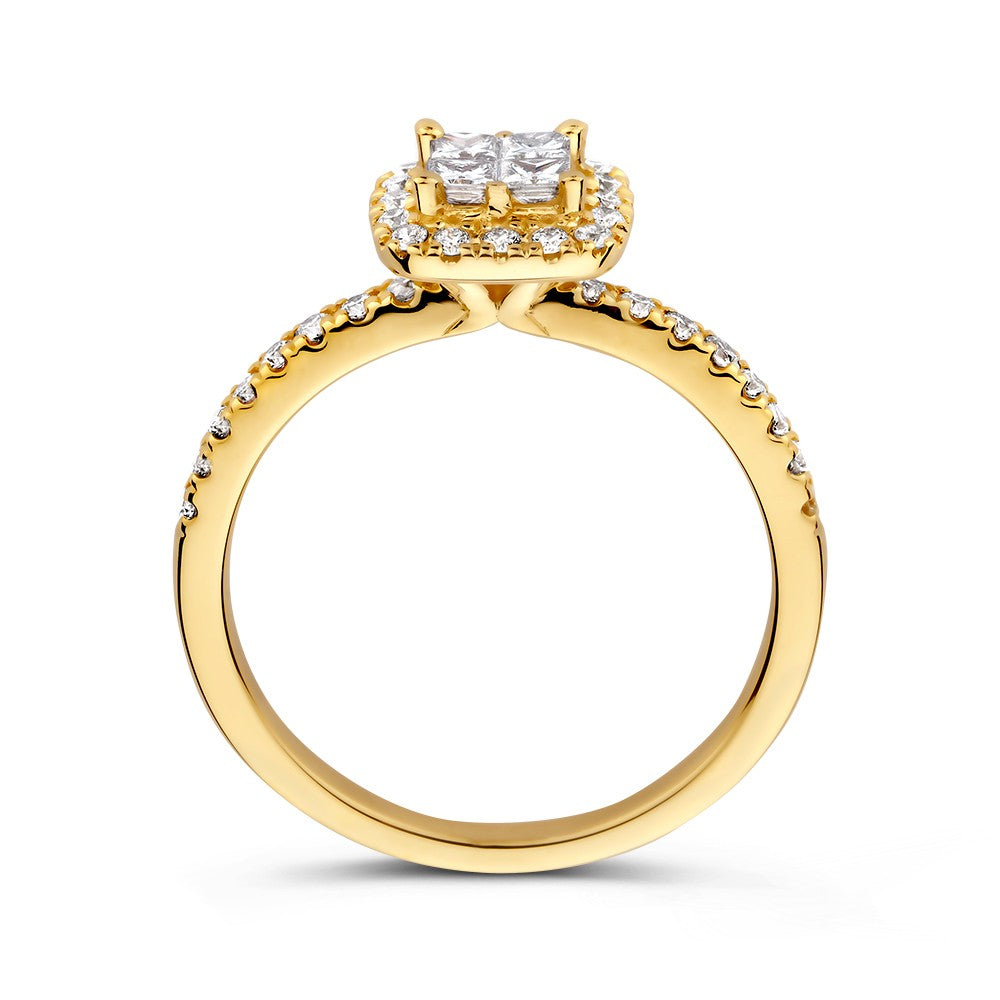 Ring geelgoud briljant 0.58 crt.