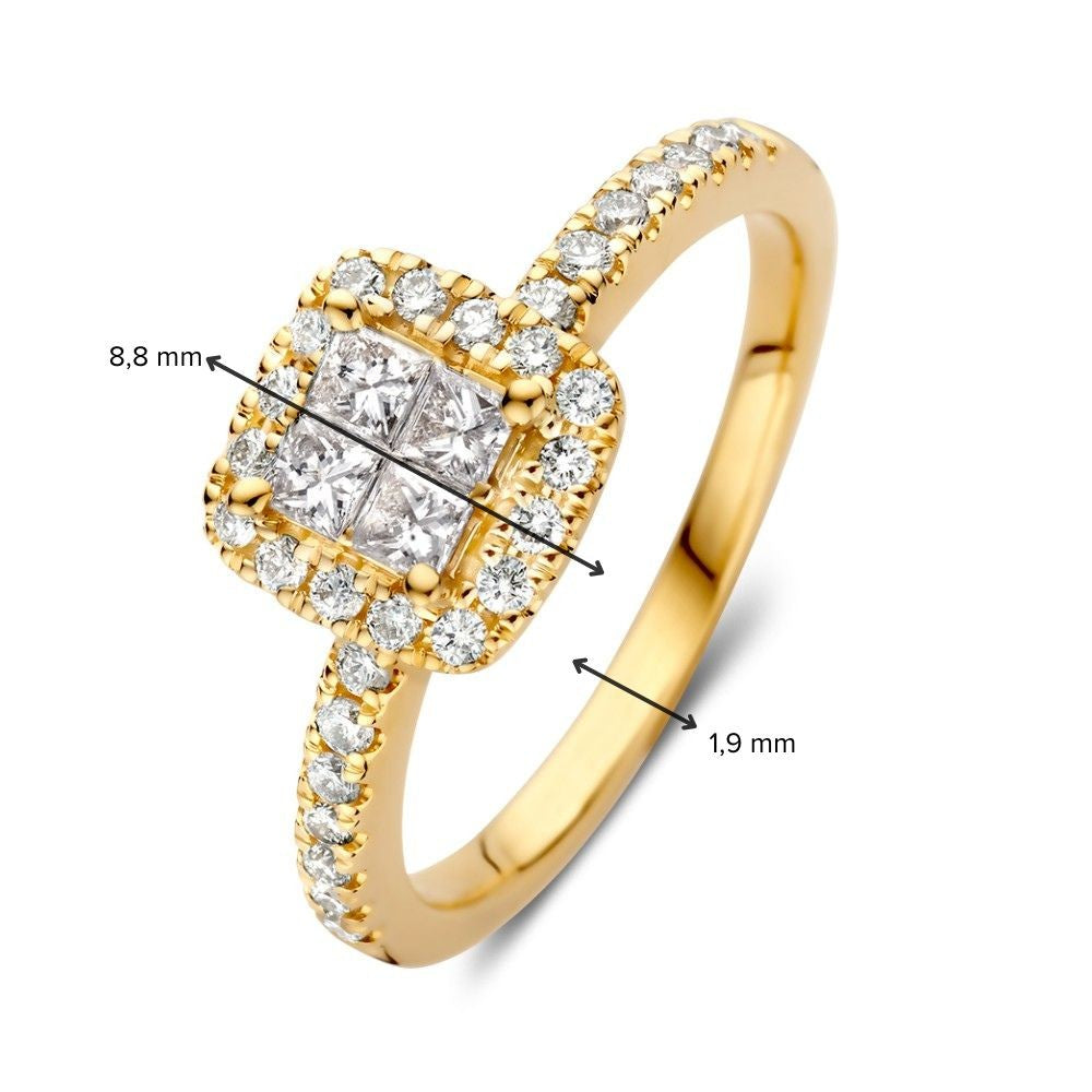 Ring geelgoud briljant 0.58 crt.