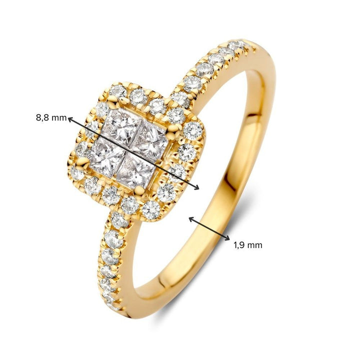 Ring geelgoud briljant 0.58 crt.