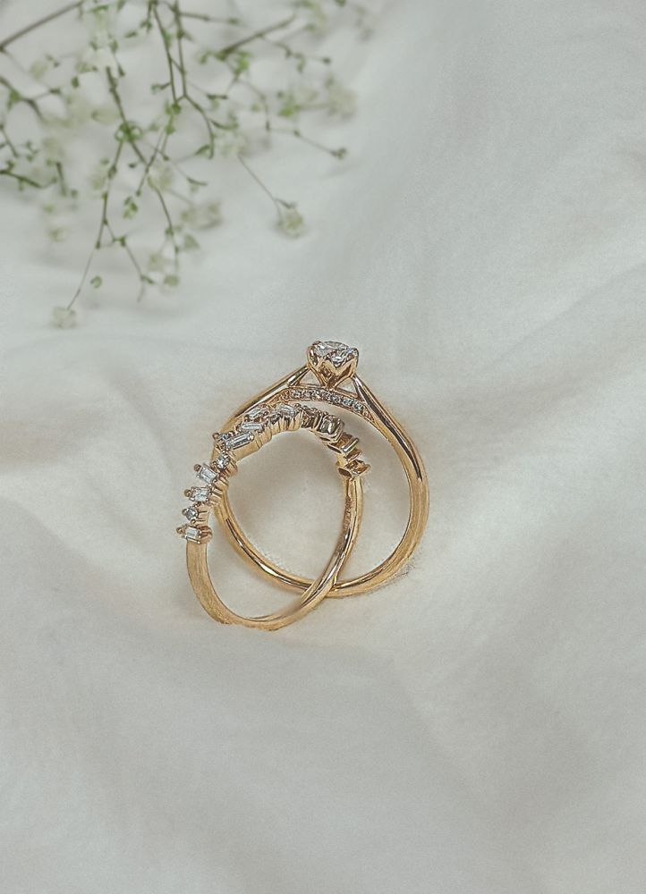 Geelgouden Ring met Baguette en Briljant Geslepen Diamanten – 0.38 Caraat Diamant