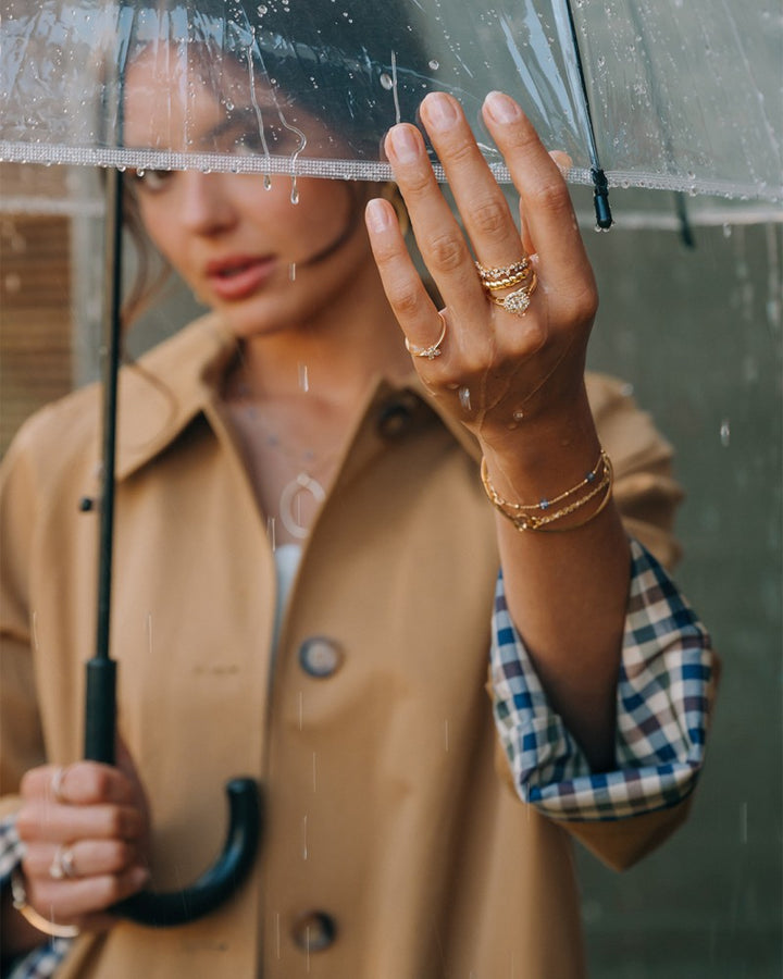 Geelgouden Ring met Baguette en Briljant Geslepen Diamanten – 0.38 Caraat Diamant