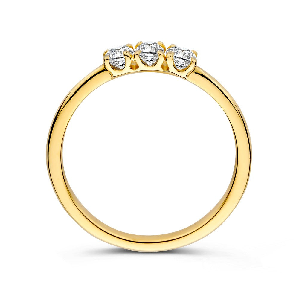 Ring geelgoud diamant 0.54 crt.