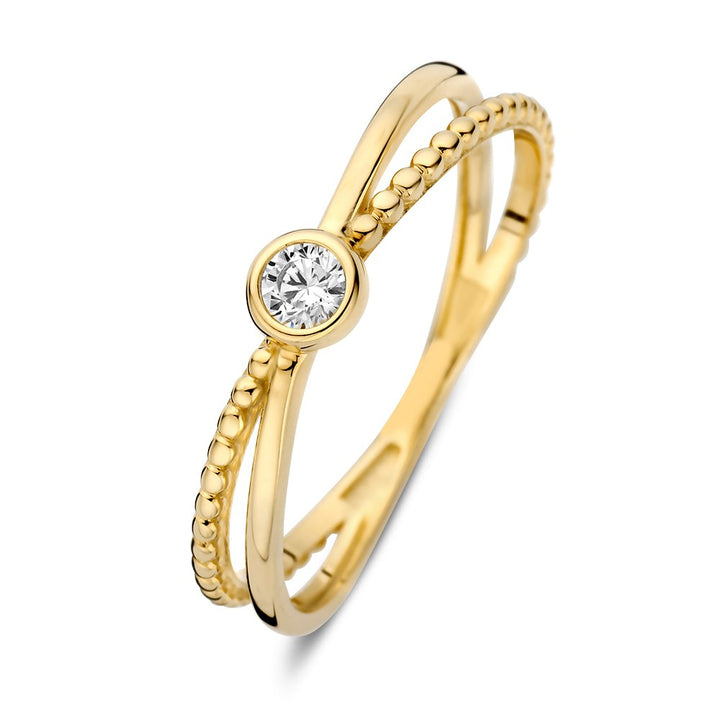 Ring geelgoud zirkonia