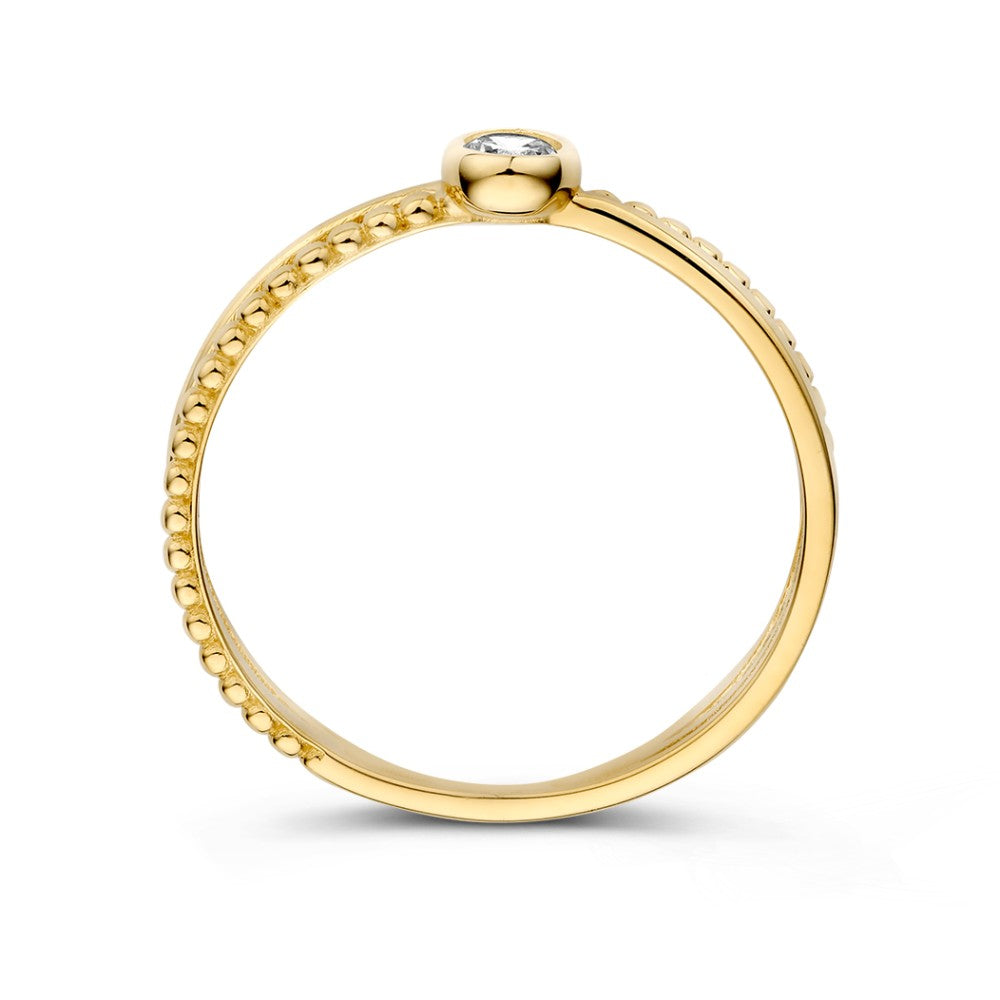 Ring geelgoud zirkonia