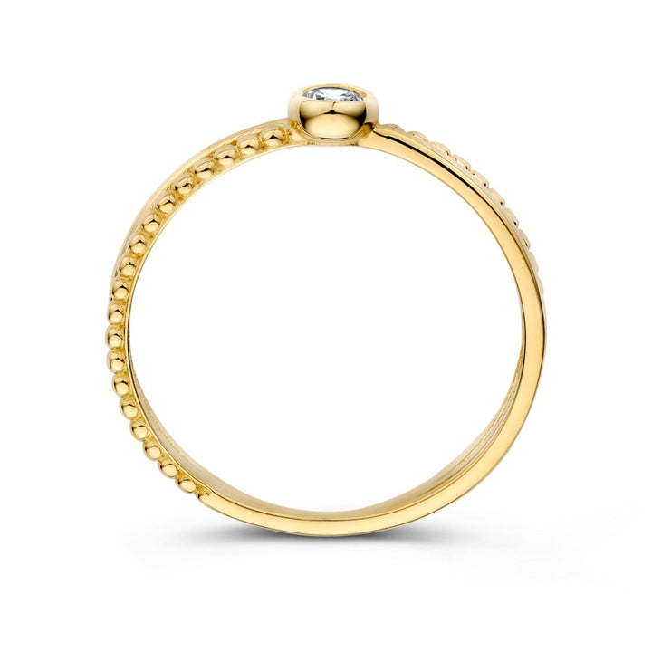 Ring geelgoud zirkonia