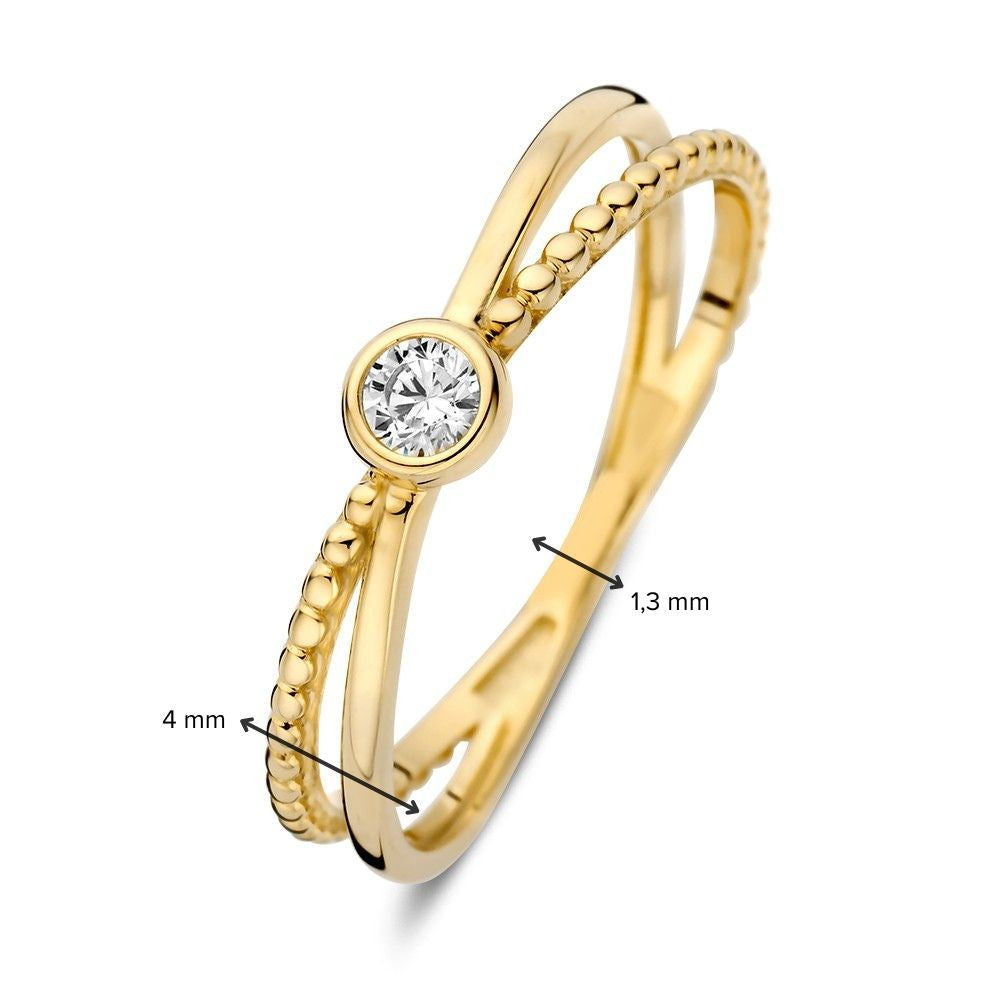 Ring geelgoud zirkonia