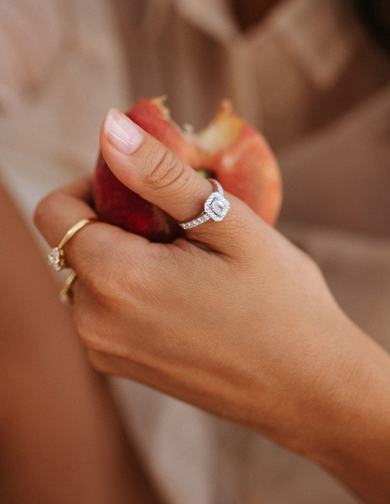 Ring Ivy royal 1,00 crt. witgoud