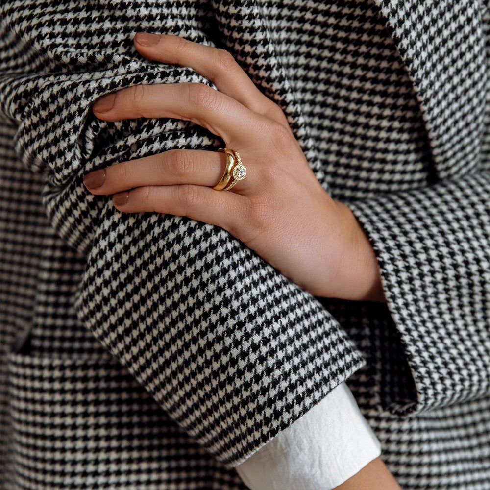 Ring Jess 4mm witgoud