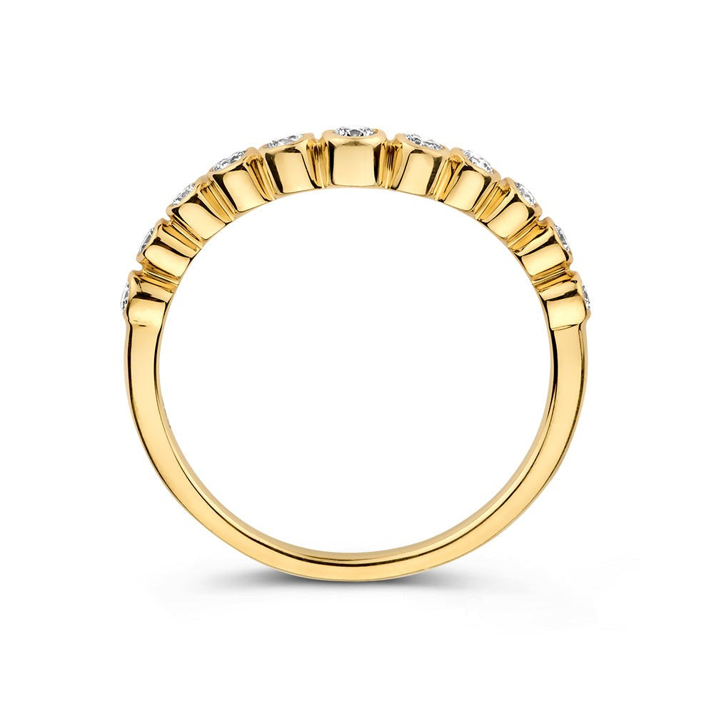 Ring Luna wave 0,26 crt. geelgoud