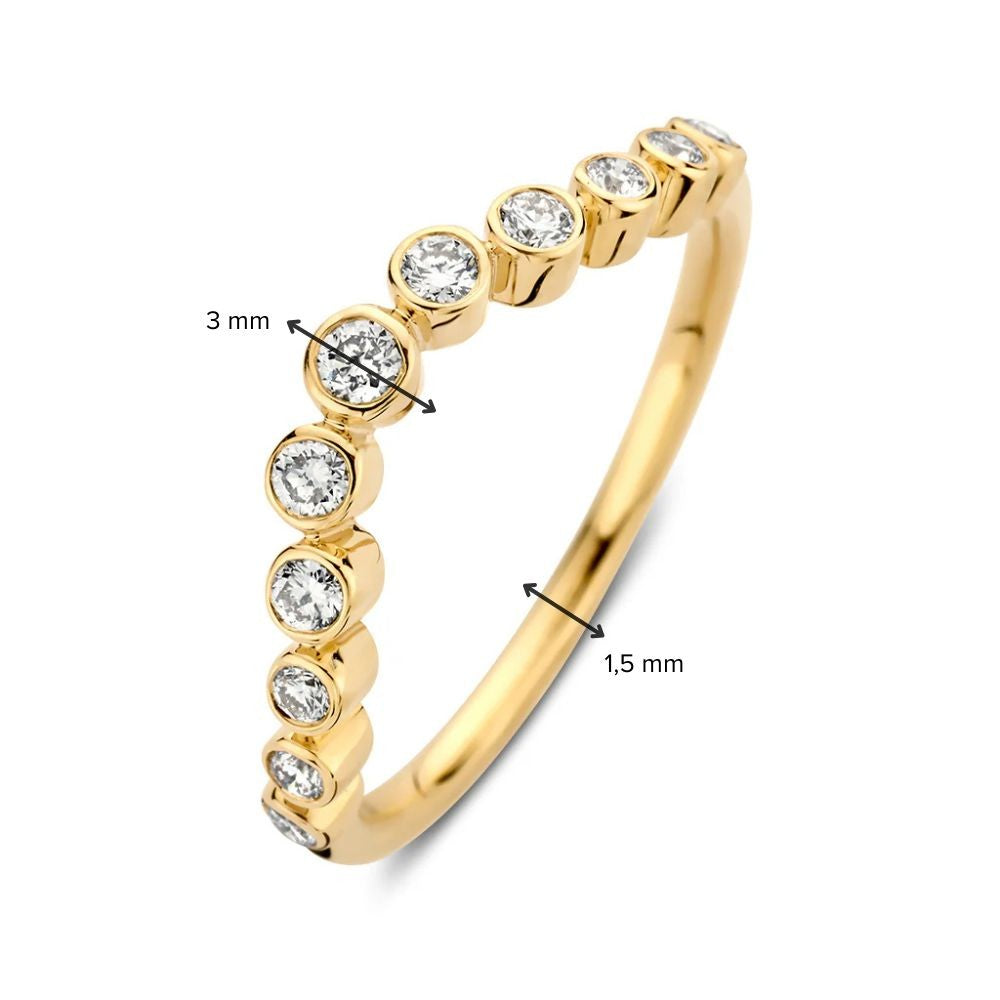 Ring Luna wave 0,26 crt. geelgoud