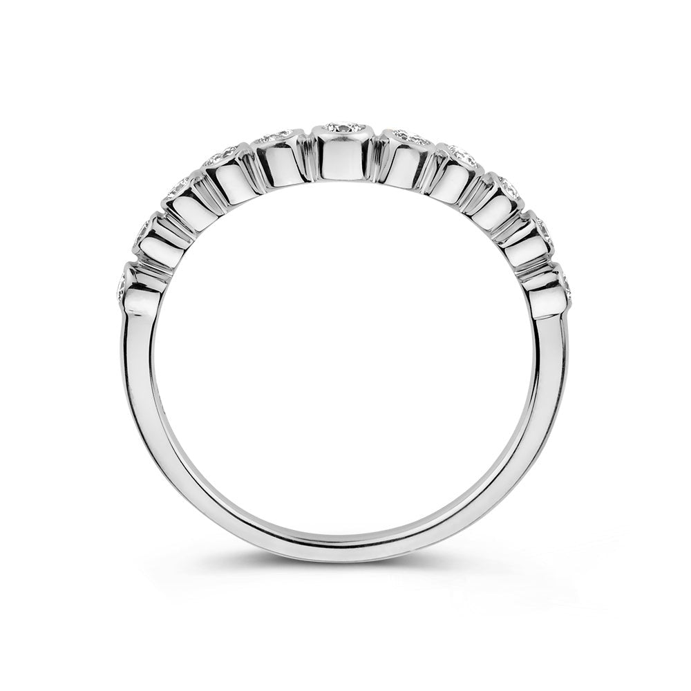 Ring Luna wave 0,26 crt. witgoud