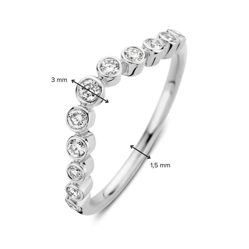 Ring Luna wave 0,26 crt. witgoud