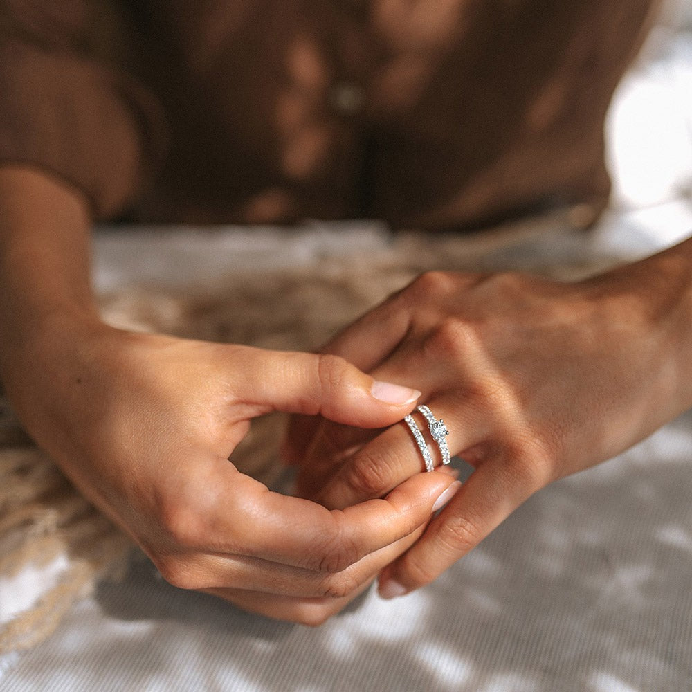 Ring Mary 0,80 crt. witgoud