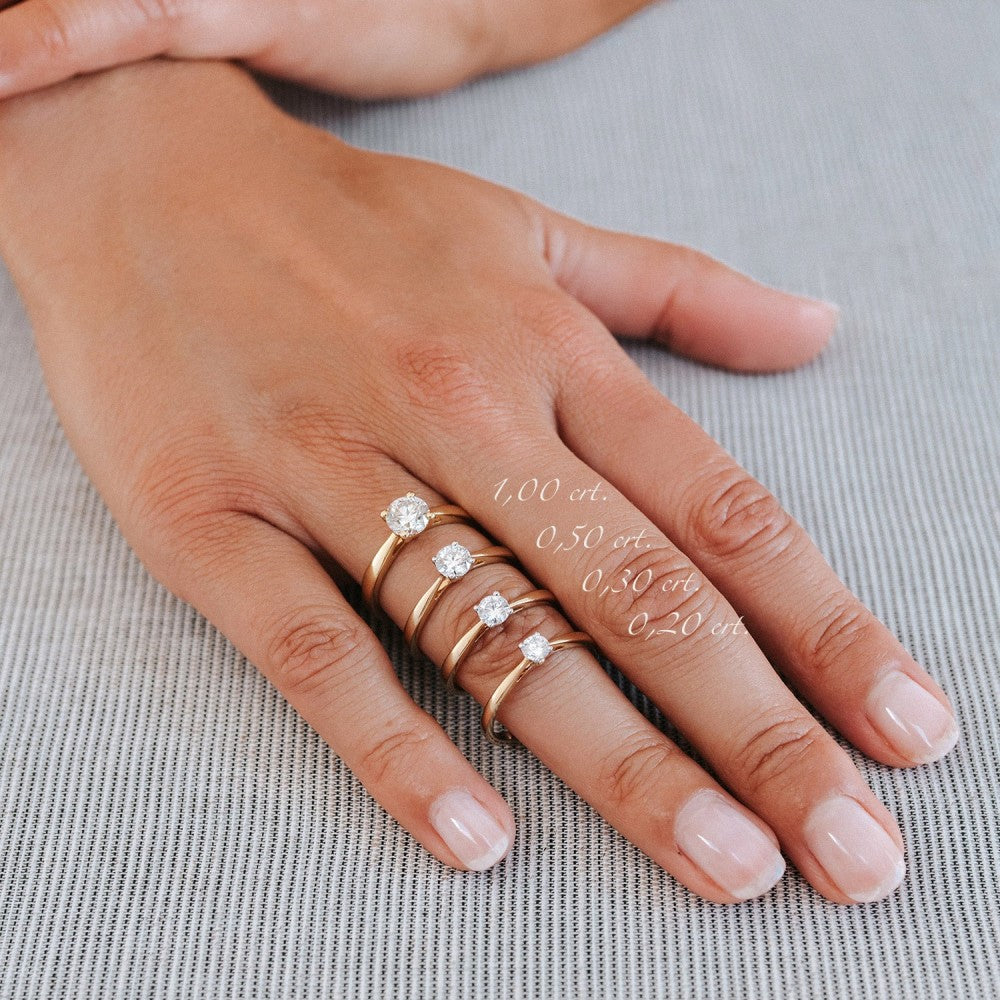 Ring Olivia 1,00 crt. witgoud