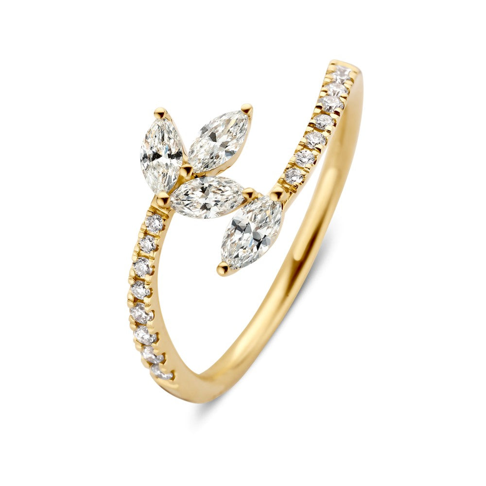 Ring Poppy 0,57 crt. geelgoud