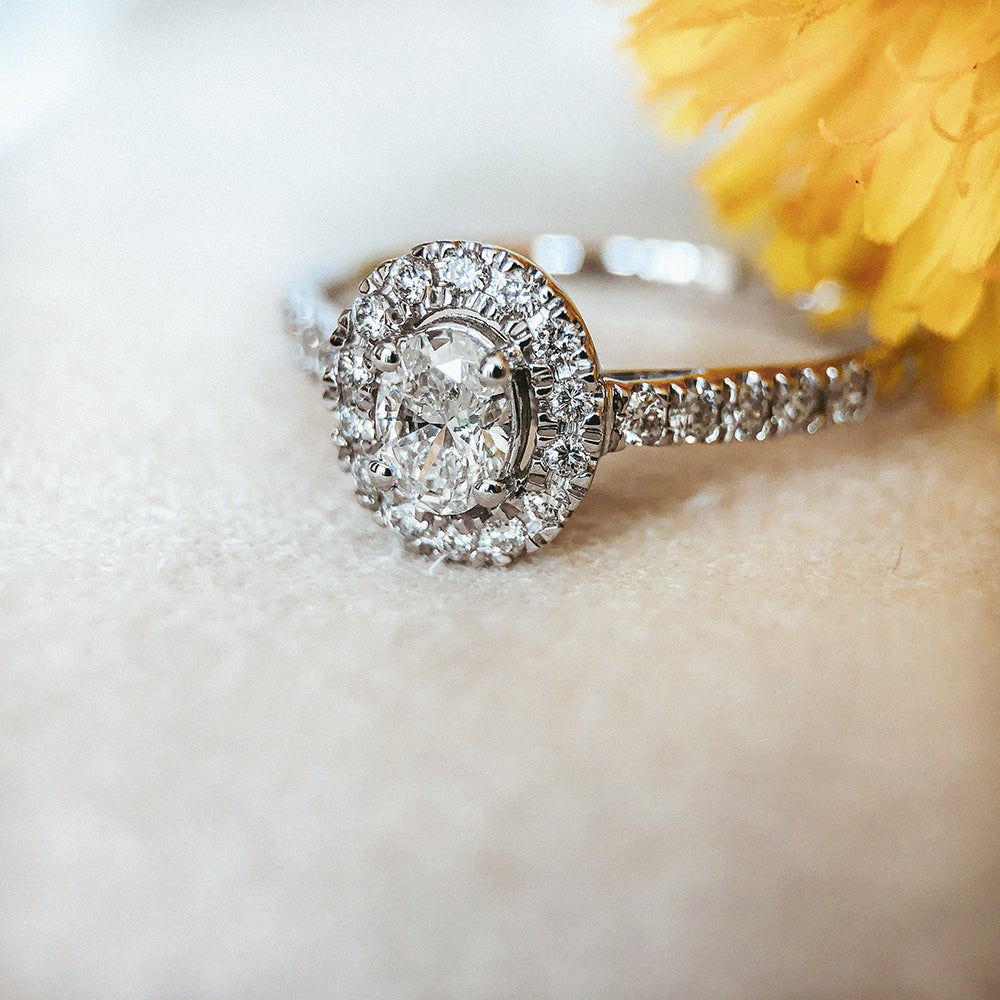 Ring Rosie 0,50 crt. witgoud