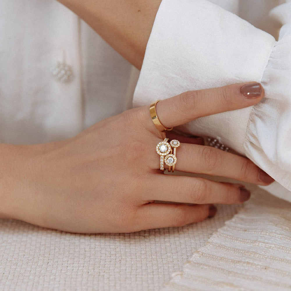 Ring Sam 4mm witgoud