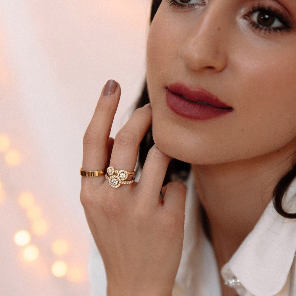 Ring Sam 4mm witgoud