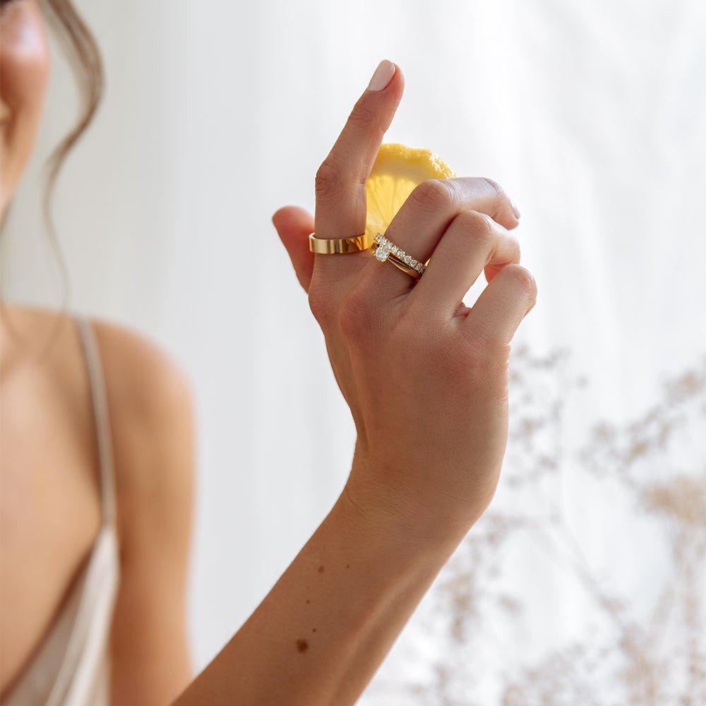 Ring Sam 5mm witgoud