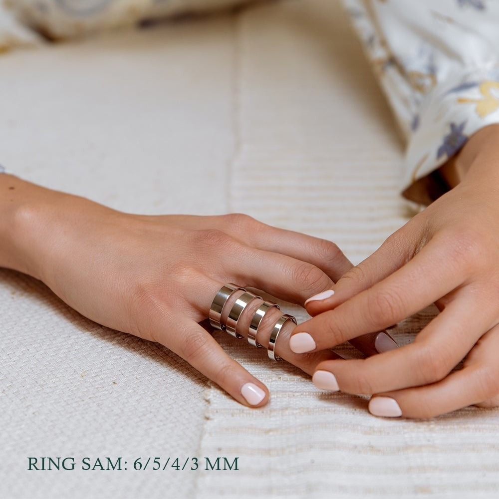 Ring Sam 6mm witgoud