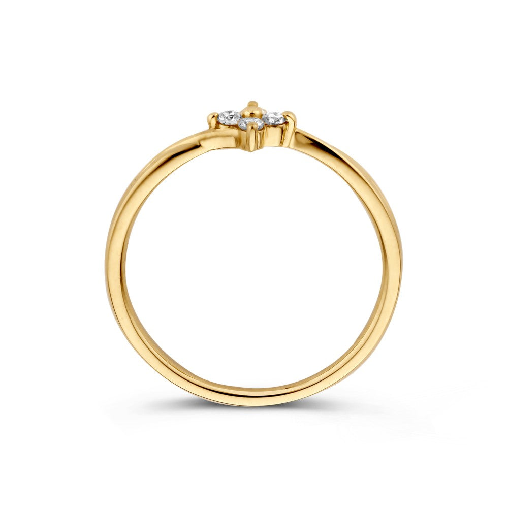 Ring Violet 0,10 crt. geelgoud