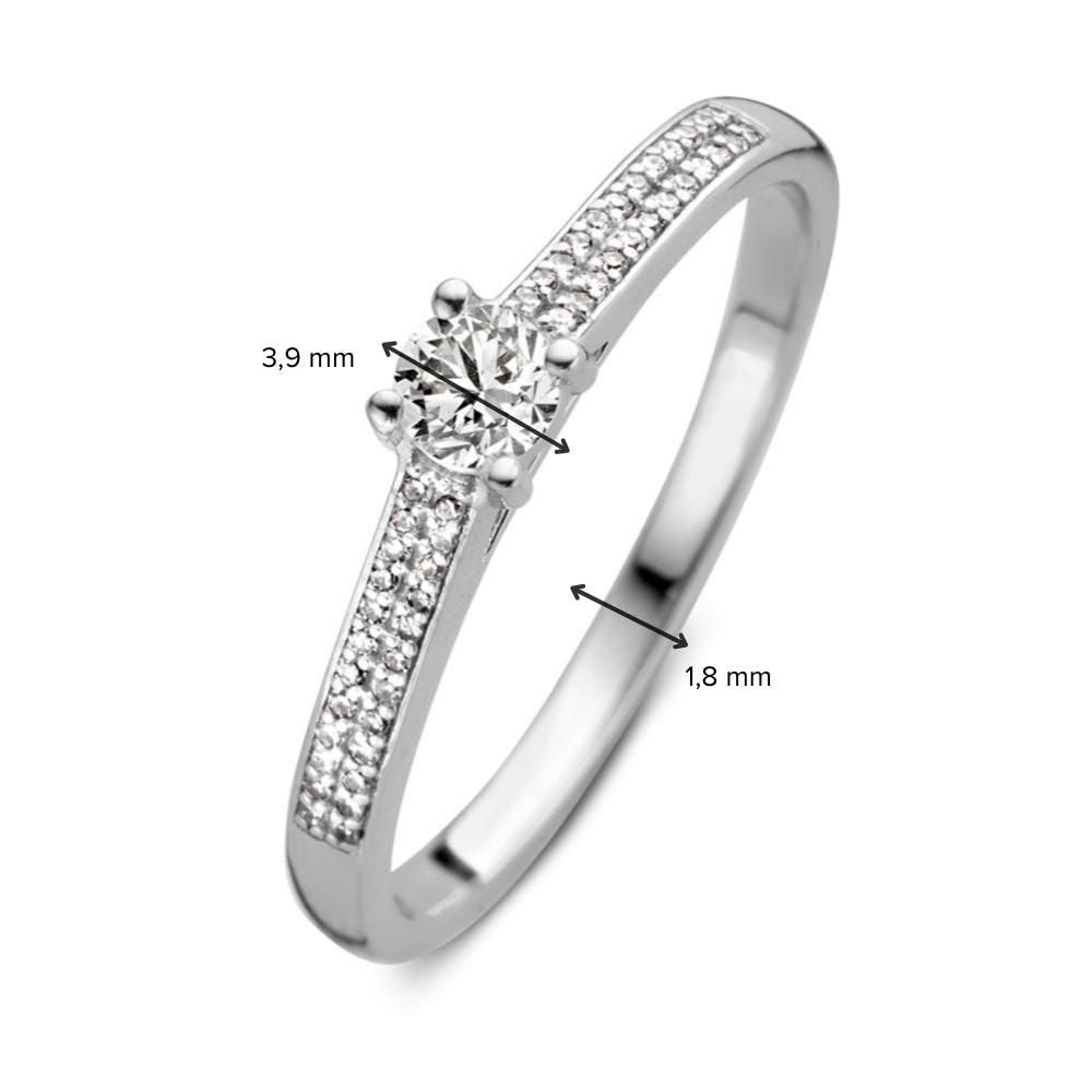 Ring witgoud briljant 0.27 crt.