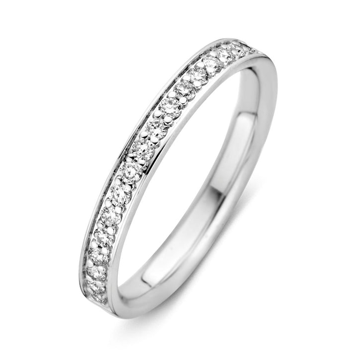 Sleek White Gold Ring with Brilliant Diamond – 0.27 ct