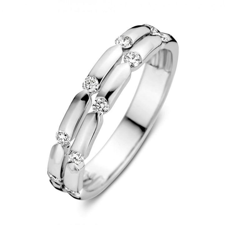 Elegant White Gold Ring with Brilliant-Cut Diamond (0.29 ct)